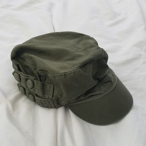Boys olive green newsboy cap hat S